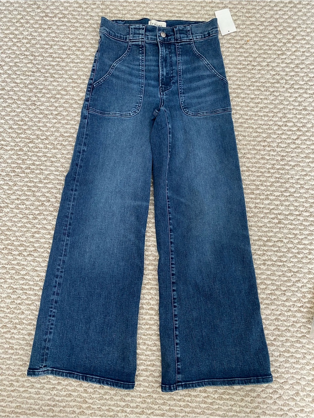 Frame The Modern Pocket Wide Leg Jeans